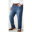Comfortable Loose Casual Jeans Trousers (Color:Blue Size:38)