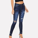 Slim Fit Slim Stretch-leg Jeans (Dark Blue_S)