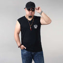 Casual Loose Thin Sleeveless T-shirt Vest (Color:Black Size:L)