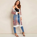 Vintage Tulle Material With Embroidered Embroidered Jacket Cardigan (Color:White Size:S)