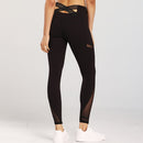 Autumn And Winter Sanding Pocket Yoga Pants Hips High Waist Sports Fitness Nine Points Pants Sports Fitness Trousers (Color:Black Size:S)