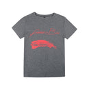Loose, Slim And Versatile Short Sleeve Cotton Printed Letter T-shirt (Color:Dark Gray Size:XXL)