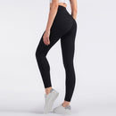One Piece Sports Fitness Pants Without Embarrassment Line (Color:Black Size:S)