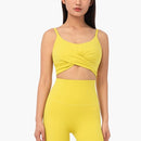 Plain Wrapped Small Sling Nude Back Yoga Sports Underwear (Color:Soleil Size:L)
