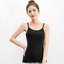 Summer Thin Modal Camisole Bottoming Shirt for Ladies (Color:Black Size:Free Size)