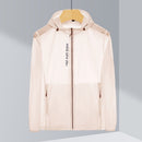 Ladys Outdoor UV Proof Breathable Lightweight UPF 70+ Couples Sun Proof Clothes (Color:Beige Size:XL)