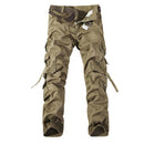 Men Casual Straight-leg Overalls (Color:Khaki Size:28)