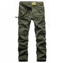 Men Casual Plus Size Multi-pocket Overalls (Color:Army Green Size:40)