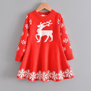 Christmas Children Padded Dress (Color:Red Size:100)