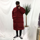 Mid-length Bread Clothing Thick Cotton Clothing (Color:Wine Red Size:XL)