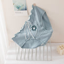 6 PCS Mid-waist Bag Hip Breathable Cotton Crotch Ladies Panties (Color:Blue Background Single Daisy Size:XL)