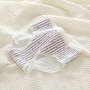 6 PCS Threaded Cute Girl Student Mid-waist Cotton Briefs (Color:Purple Vertical Strips Size:M)