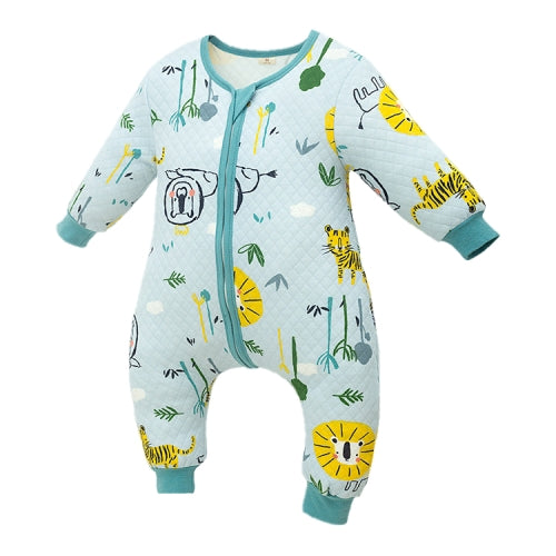 Baby Cotton Split-leg Sleeping Bag Kick-proof Quilt (Color:King of the Jungle Size:110)