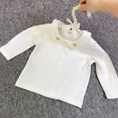 Baby Girl Embroidery Pattern Small Lapel Bottoming Shirt Long Sleeve T-shirt (Color:Crown Size:100cm)