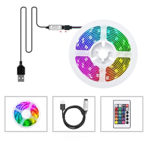 YWXLight 5m 5V RGB Bluetooth Phone APP Control LED Music Light Strip Set