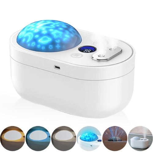 YWXLight 1000ML Dual Spray Silent Humidifier with Projection Lamp