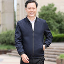 Middle-aged Men Casual Thin Jacket Coat (Color:Navy Blue Size:XXXXL)