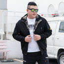 Mens Plus Fertilizer Plus Jacket Tooling Casual Jacket (Color:Black Size:L)