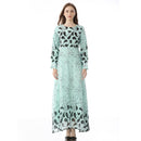 Retro Palace Style Flower Big Swing Long Dress (Color:As Show Size:M)