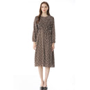 Retro Mori Style Floral Platycodon Long Sleeve Dress (As Show)