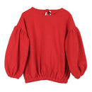 Girl Plus Velvet Thickening Loose Sweater (Color:Red Size:160cm)
