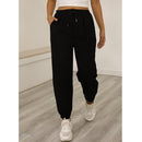 Women Casual Loose Plus Velet Pants (Color:Black Size:S)