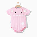 Baby Cotton Short Sleeve Bodysuit (Color:Little Pink Devil Size:90)