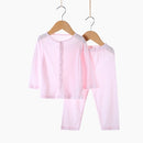 Children Home Seamless Bamboo Fiber Underwear Set (Color:Pink Size:120)