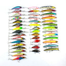 HENGJIA Set002 43 PCS Sequin Set Metal Sequins False Bait Fresh Sea Bass Fishing Bait Set, Length: 5 to 10.5cm, Bagged