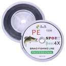 HENGJIA FLP41G 100m Gray 4 Series Strong Weaving Line Fishing Line PE Fishing Line (0.8)