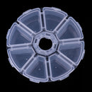 HENGJIA qt021 Eight Grid Waterproof Multifunction Fishing Tool Gear Storage, Each Grid Can be Opened Independently Diameter 10.3cm